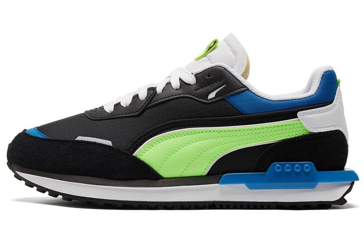 

PUMA City Rider Electric Black Green Glare 382045-01 36