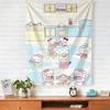 Kawaii Anime Hello Kitty Wall Hanging Tapestry Cute Fashion Bedroom Background Home Decor Original Design Wall Tapestries