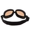 evomosa Motorcycle Goggles Vintage Pilot Goggles Retro Motocross Goggles Outdoor Eyewear Sports Glasses for Half Helmet (Black Frame, Black Lens)