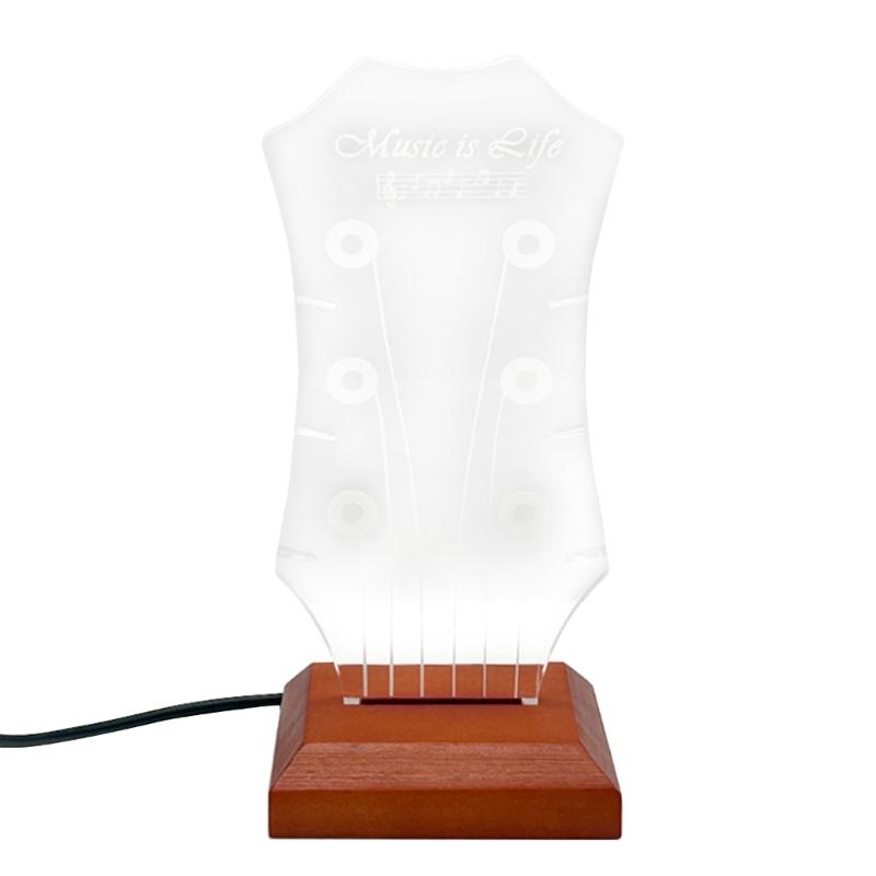 Light up Guitar Pick Holder Acrylic Electric Guitar Pick Stand 7 Color Guitar Pick Display with Base for Picks Storage