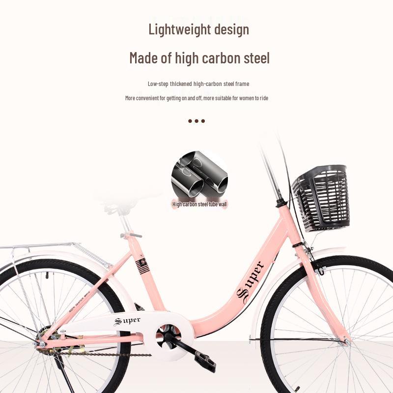 Commuter Bicycle for Women & Men, 22-24inch, Ideal for College Students, Campus & Youth