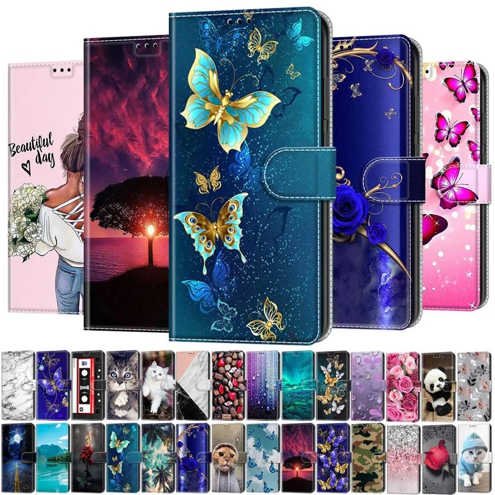 Lovely Butterfly Wallet Case For Google Pixel 8 Pro 7 Pro 7A 6 Pro 6A Pixel8 Pixel7 Magnetic Flip Leather Card Slot Phone Cover