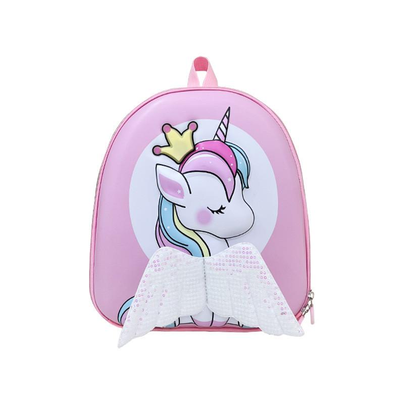 Backpack Eva Kids Material With Unicorn Cartoon Print High Capacity For Daily
