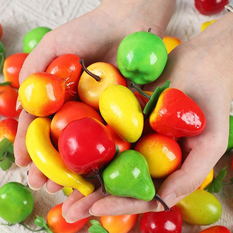 20PCS/Set Foam Artificial Fruit Fake Fruit and Vegetable Store Layout Window Decoration Material Party Game Photography Prop ZYF