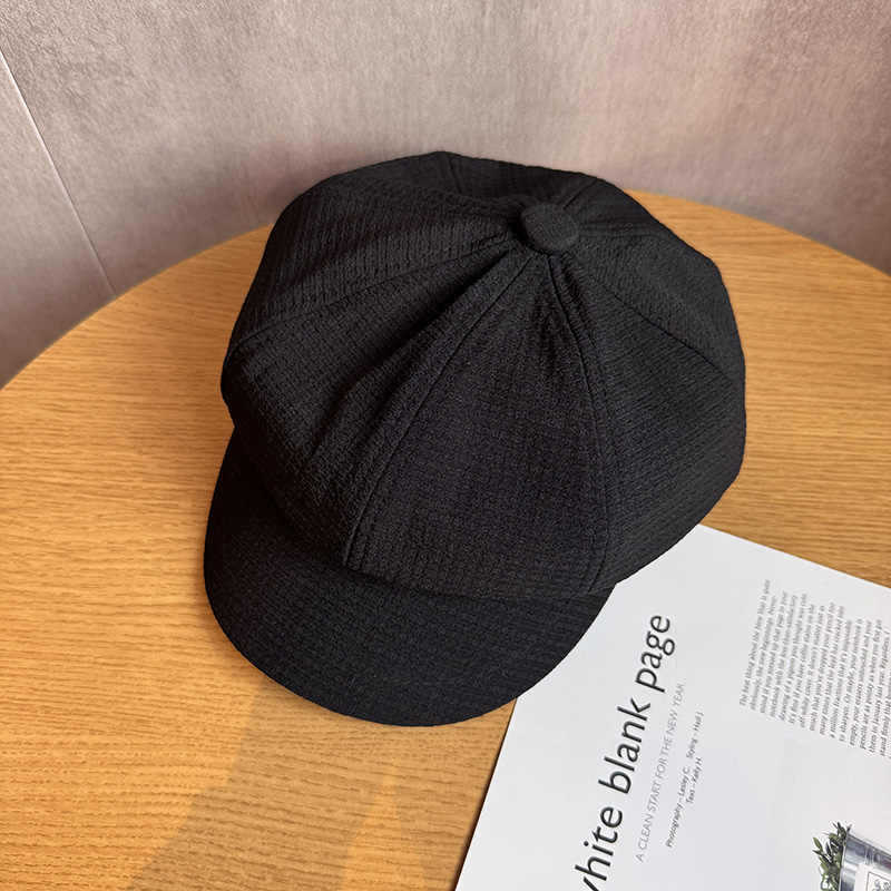 Autumn and winter hat women's retro hat fashion versatile cap small octagonal hat