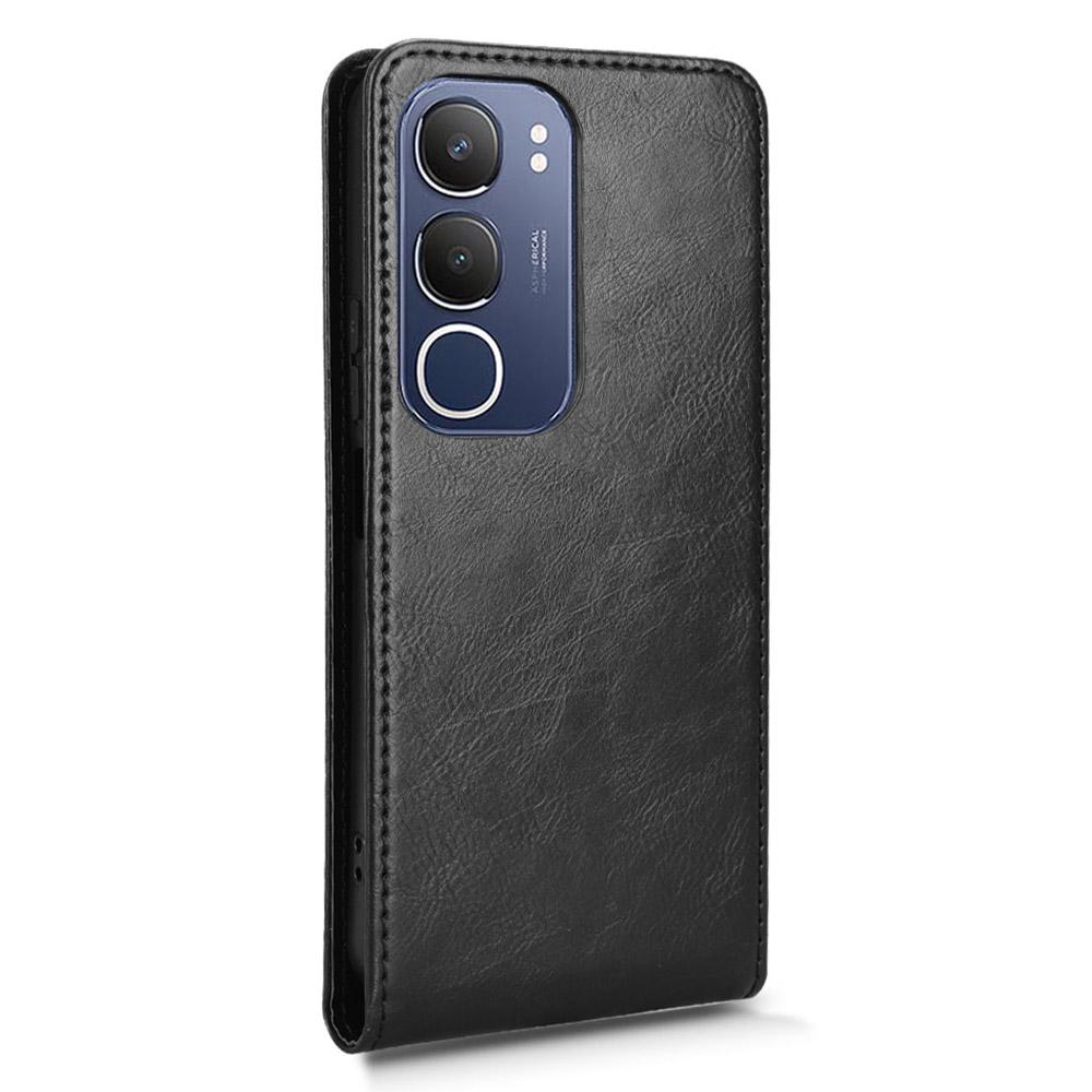 For Vivo Y19s 4G/Y29 5G Case with Card Slot Magnetic Vertical Flip Leather Phone Cover