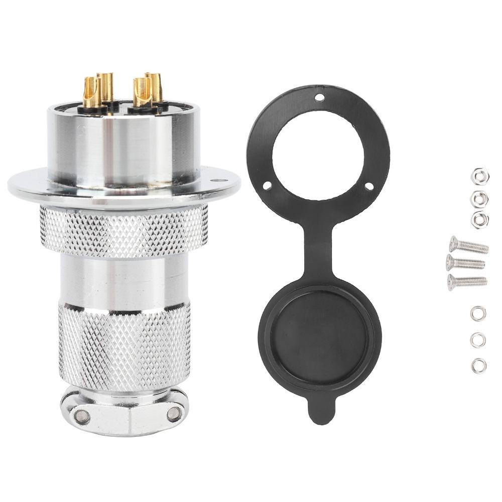 30mm Aviation Plug Waterproof 2 Pin/3 Pin/4 Pin/5 Pin Electrical Power Adapter Zinc Alloy Shell 25A/300V Aviation Connector