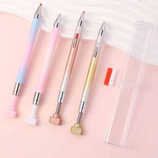 Refillable Wax Pen Automatic Diamond Art Pen with Wax Refills Rhinestone Placement Pen for Nail Art Diamond Art DIY Craft