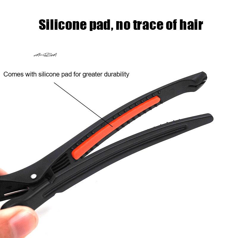 6Pcs Professional Seamless Alligator Hair Clips for Barbershop Haircutting Sectioning Salon And Household Beauty Styling Tools