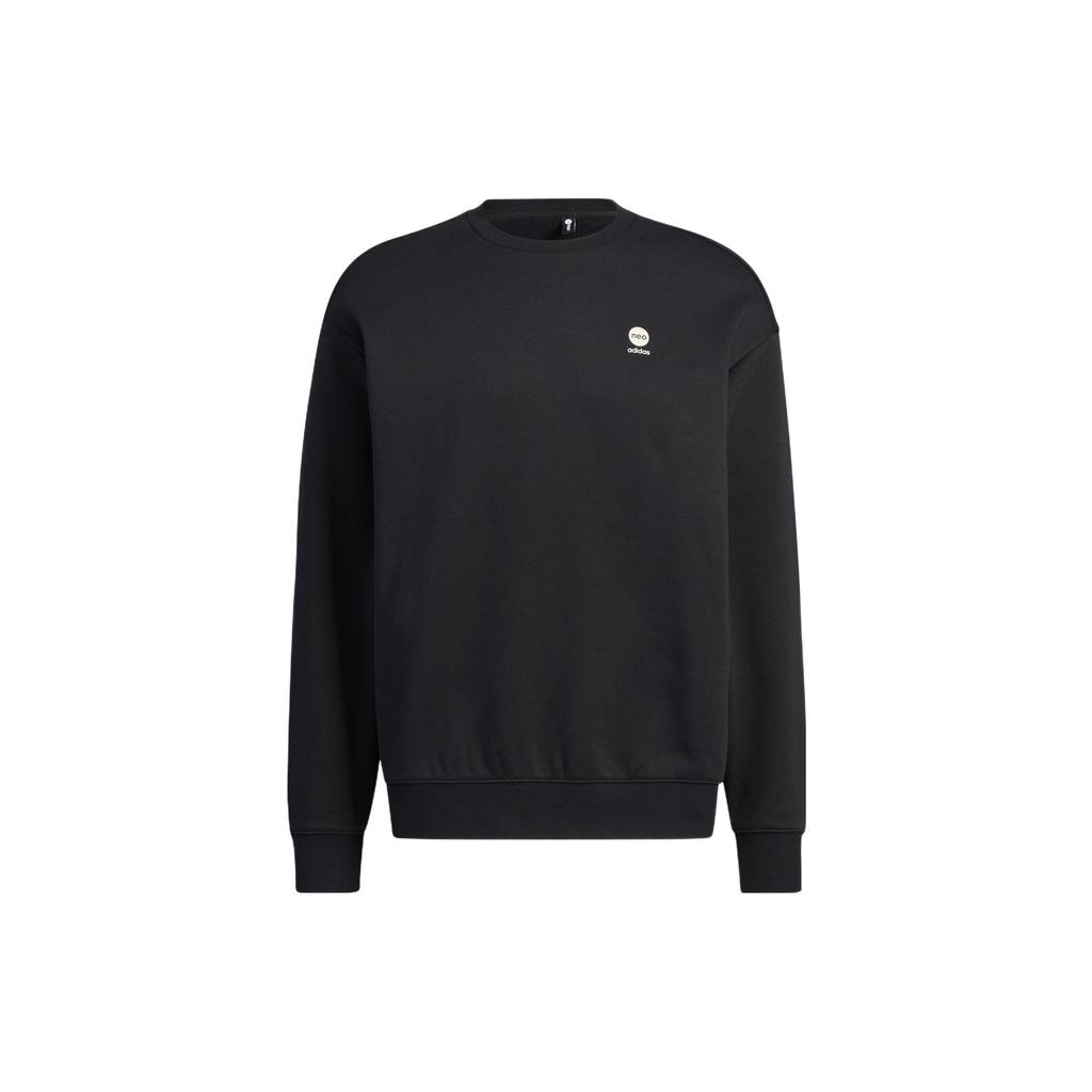 Adidas Neo Sweatshirts Unisex Black Crew Neck Moderate Regular HY9654