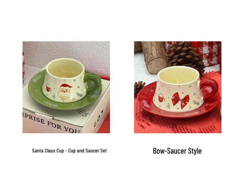 Caneca de Cerâmica para Café Desenho Animado de Natal - Lindo Presente Souvenir