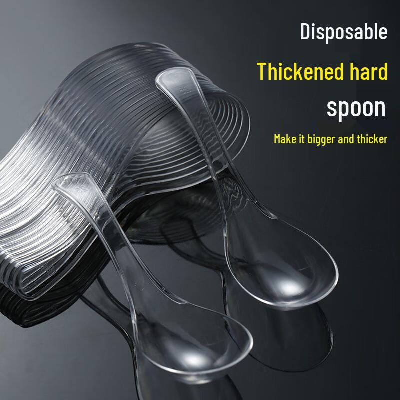 Penguin Group Individually Wrapped Disposable Crystal Dessert Spoons, 200 Count