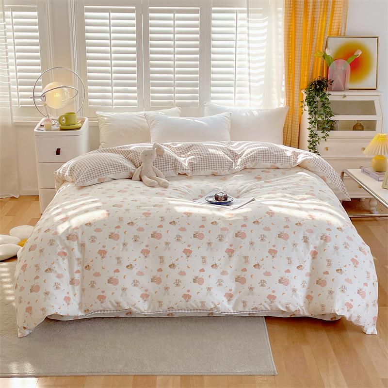 Floral Duvet Cover Botanical Flowers Pattern Bedding Cotton Comforter Cover Lightweight Boho Floral Quilt Cover for Girls Women