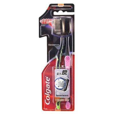 Schlanke weiche Holzkohle Zahnbürste