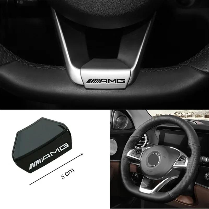 Für AMG Benz AMG Emblem Auto Lenkrad Aufkleber Zubehör Für Mercedes Benz AMG W206 W204 W205 W212 W213 W221 W222 W223 W2