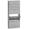 VidaXL Shoe Cabinet Sonoma Grey 59x17x150 Cm Engineered Wood 342524