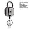 Retractable Lock Heavy-Duty Keychain with Smooth Retractable Reel Mechanism Adjustable Wire Rope Length Belt Clip