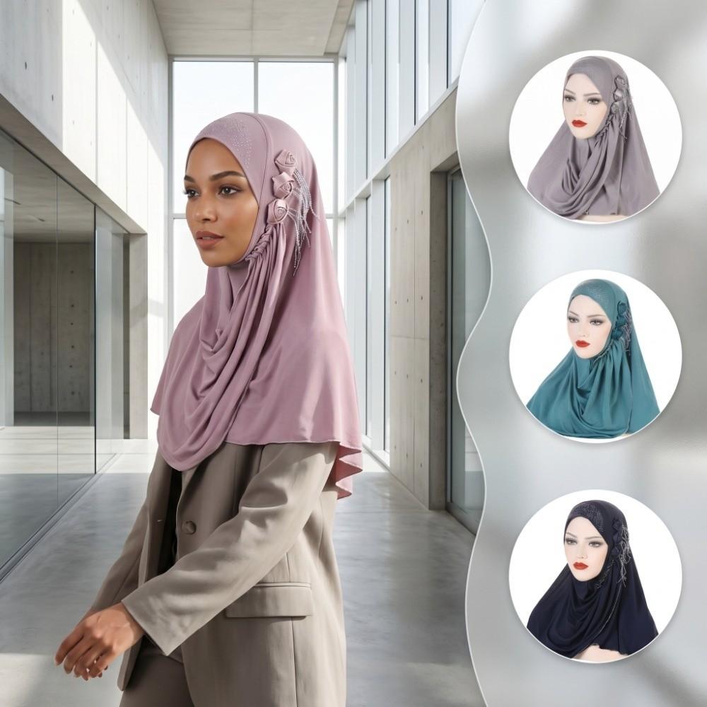 Floral Women's Hijabs Modest Wear Islamic Headscarf Classic Muslim Hijab Women's Wear