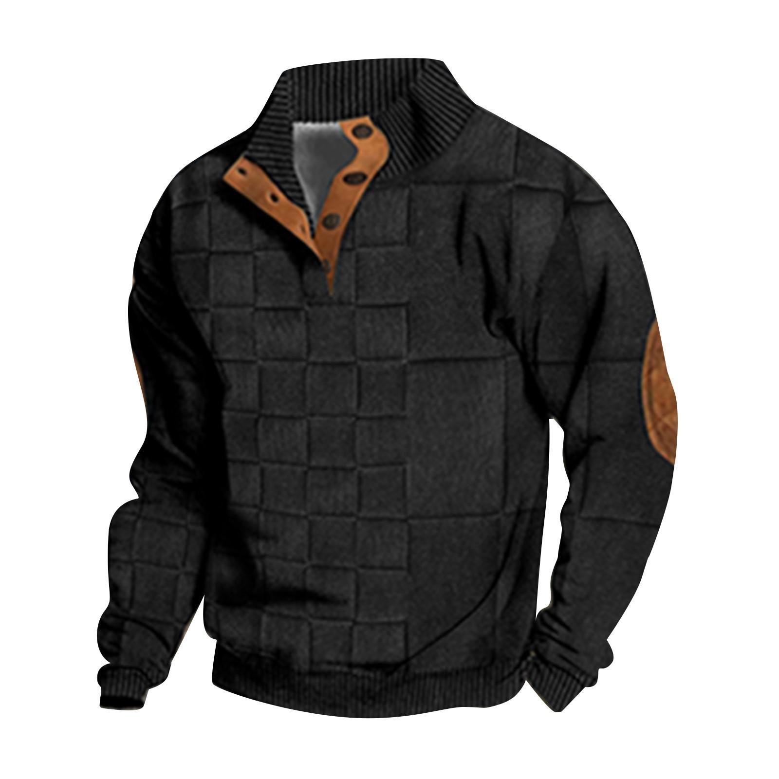 

Весенняя и мужская толстовка с воротником-стойкой — это повседневные свитера для активного отдыха, топы XXL чёрный