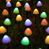 Pilz-Solarleuchten, Solarleuchten für den Außenbereich mit 10 pilzförmigen LED-Leuchten, 8-Modus-Beleuchtung, Tasten, IP65 Wasserdicht, Außendekoration für den Garten