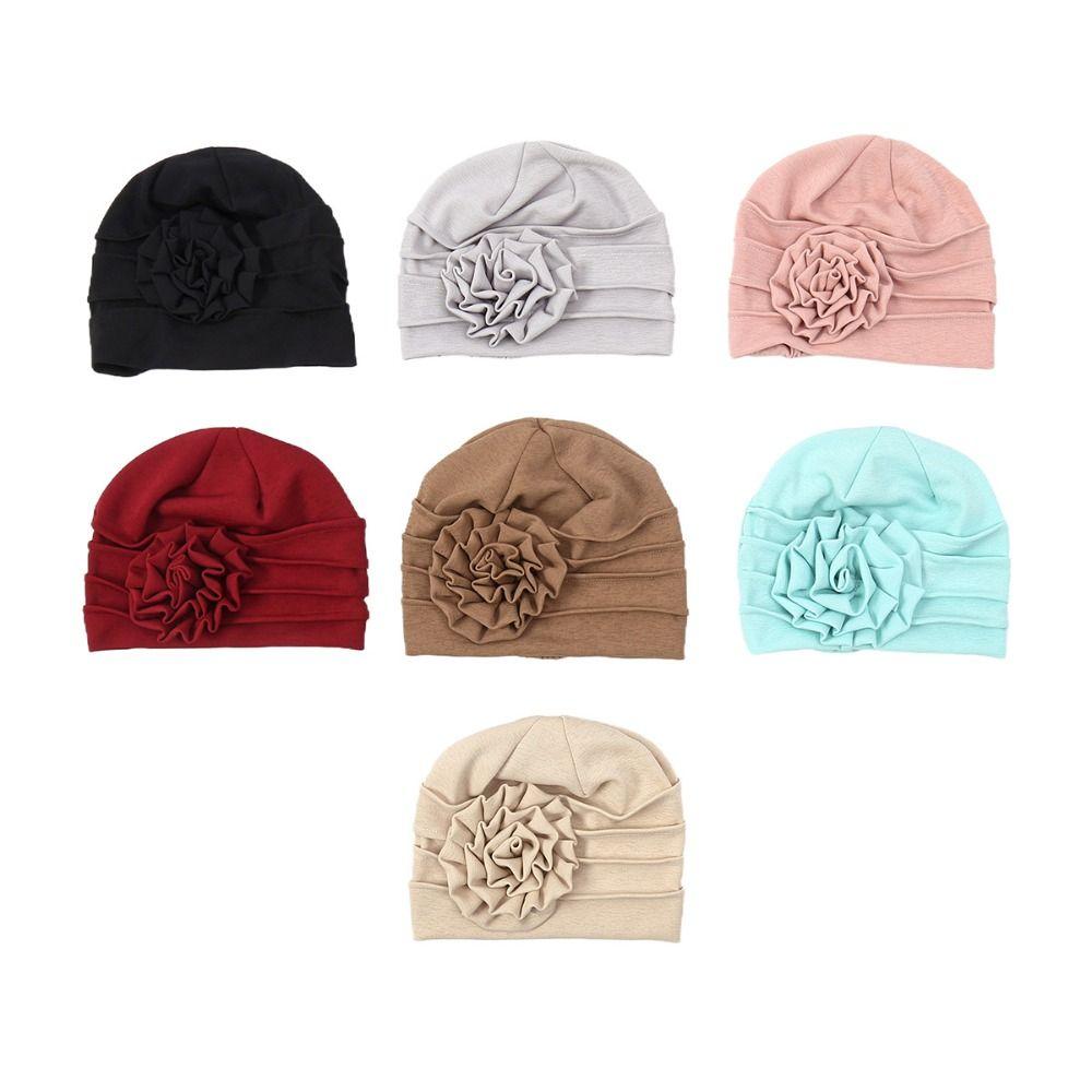 Seitenblumen-Design Damen-Kopftuch Weiches, dehnbares Chemo-Kopfbedeckung Gemütliche Turbanmütze Tägliches Tragen
