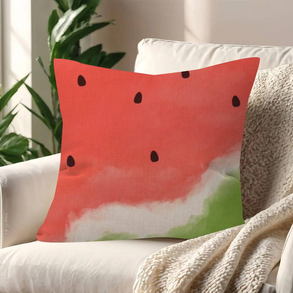 Cartoon Watermelon Fun Pillowcase Toon Gift Cushion Cover Bedroom Home Sofa Chair Seat Decor Pillow Case