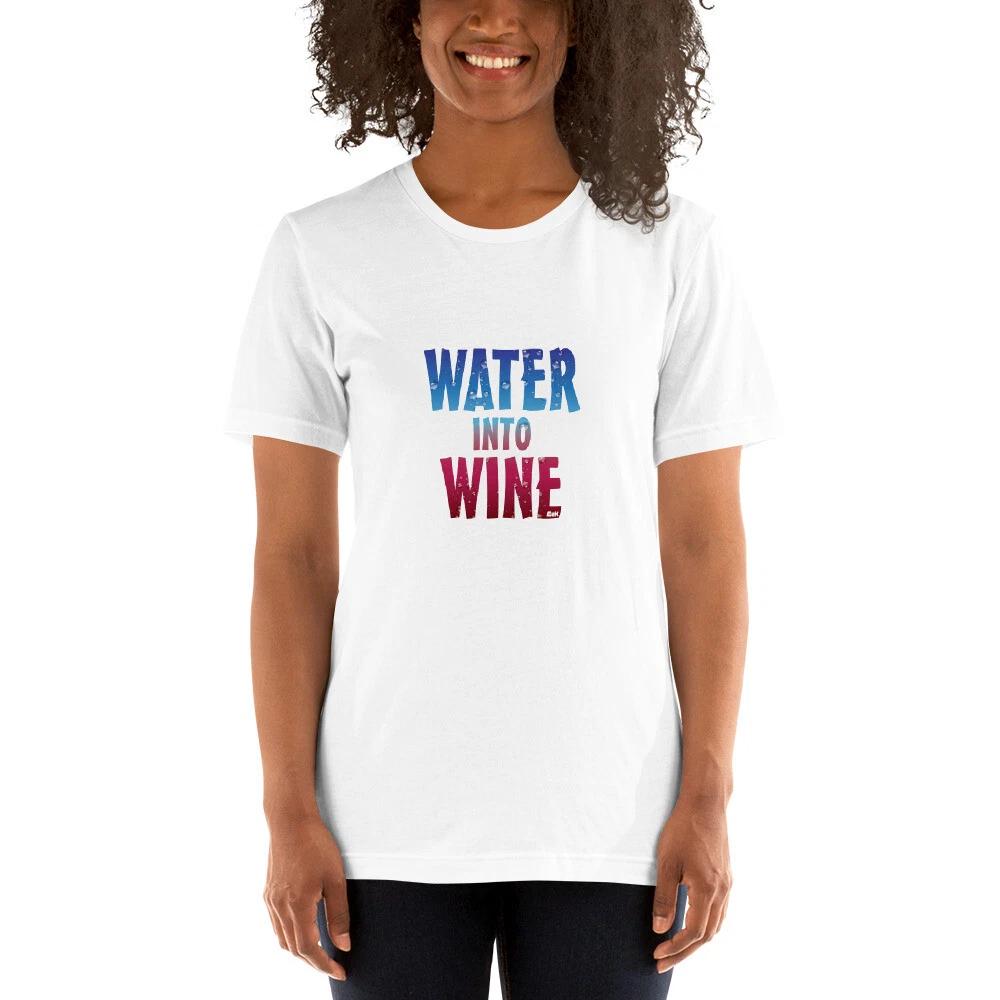 E2K Water into wine T-Shirt God Jesus Christ faith grace gospel trust miracle S