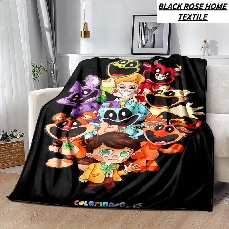 Fashion Art Print Cartoon Anime S-smiling critters Blanket Outdoor Car Travel Portable Camping Warm Cover Blanket Birthday Gift