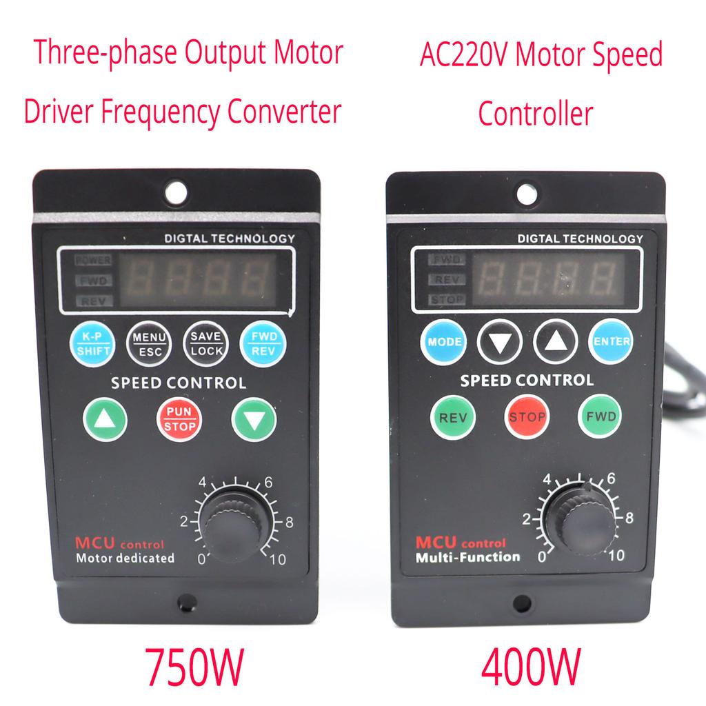 AC220V Single-phase Input Three-phase Output Motor Driver Frequency Converter with T13-750W-12-H Four-digit Digital Tube Display