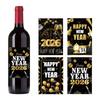 24Pcs 2026 New Year Party Decoration Gold Black Bottle Wrapping Labels Waterproof Wine Decorative Sticker For Champagne