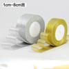 6/10/15/20/25/40/50mm Gold Silver Metallic Glitter Ribbon Wedding Gift Wrapping Satin Ribbon Bow Crafts DIY Xmas Home Decoration