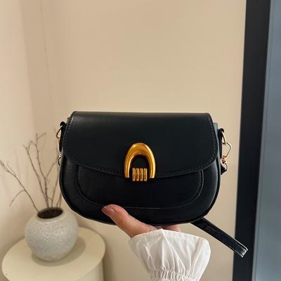 Fashion Casual Saddle Bag Women's 2025 Spring New Retro Simple and Versatile Shoulder Bag High-end Trendy Women's Bag