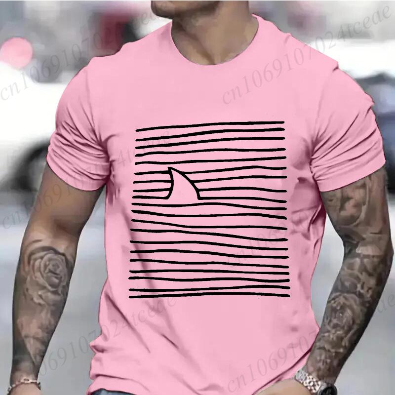 T Shirts for Men Short Sleeve Shirts for Guys Funny Graphic Tees for Shark Week Clothes Funny Shark Fashion Casual Men's Tee Top