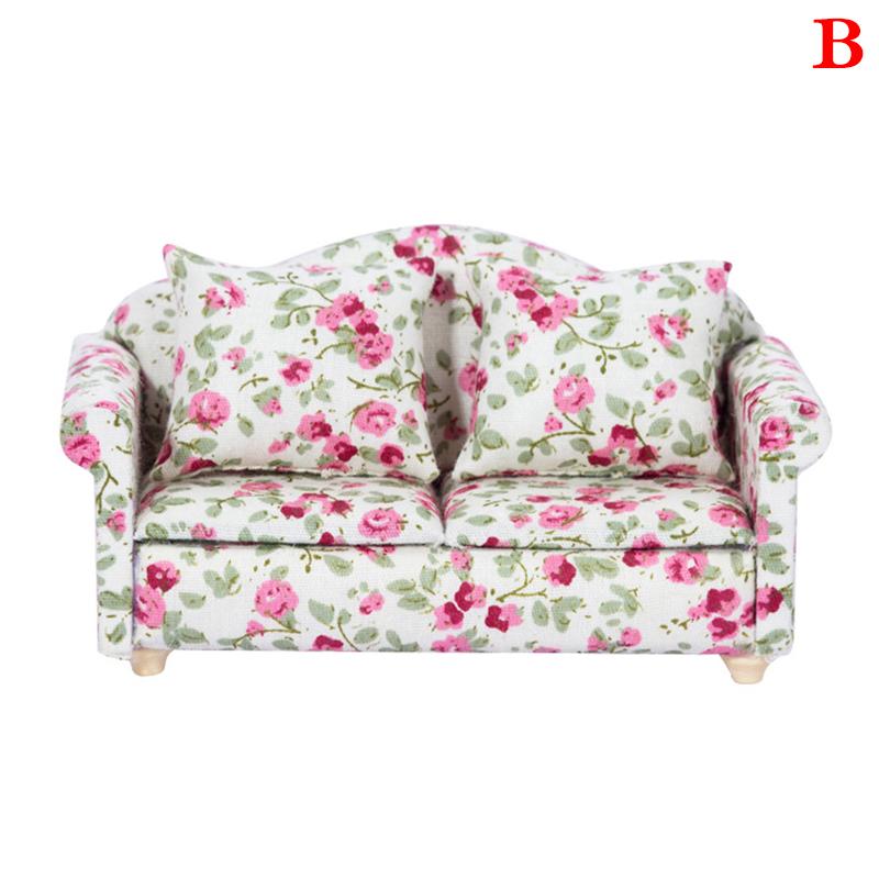 1/12 Living Room Furniture Decor Sofa Model Dollhouse Simulation Single/Double Sofa Micro Scene Props