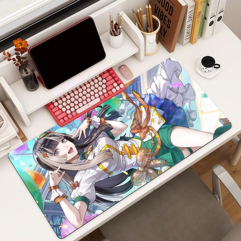 Virtual Idols Jjuufuutei Raden Mouse Pad Square Office Gaming Desk Mat Waterproof Nonslip Rubber Decorative