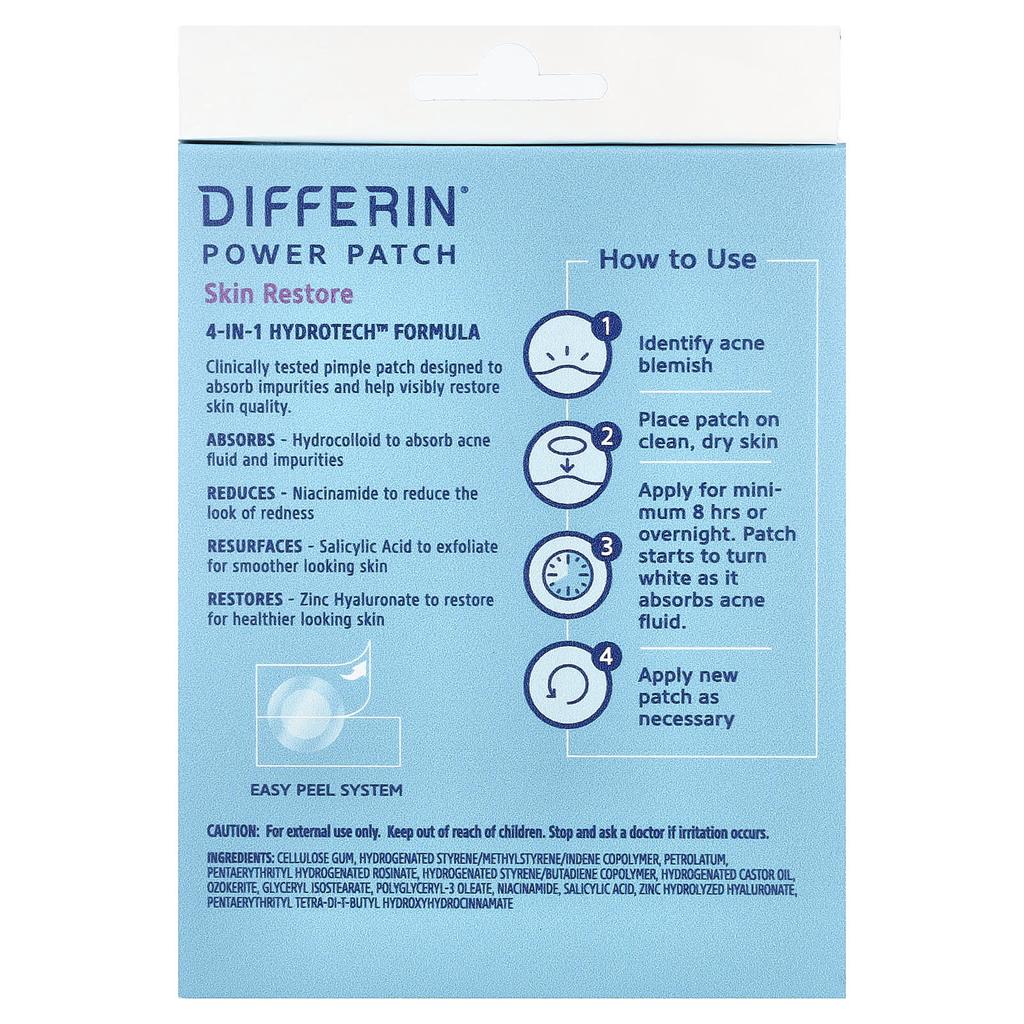 Differin, Power Patch, Skin Restore, Clear Patch 23