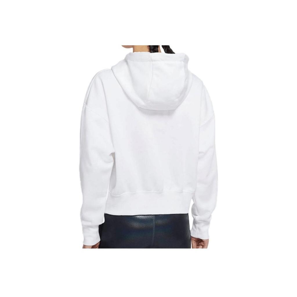 Jordan Paris Saint-Germain Fleece-Lined Casual Pullover Hoodie Long Sleeve Sweatshirt Women Tops White CZ7496-100