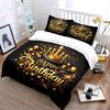Golden Happy Birthday Design Bedding Duvet Cover Set Duvet Cover Pillowcases  (1*Duvet Cover 2*Pillowcases, without duvet insert)
