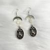 Sun Moon Bird Totem Metal Round Plate Earrings, Women's Fashion Jewelry