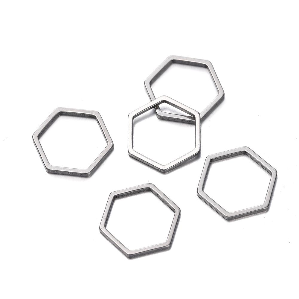 10pcs Stainless Steel Geometric Star Cross Round Frame Earrings Charms Connectors for Necklaces Earrings Jewelry Making Supplies