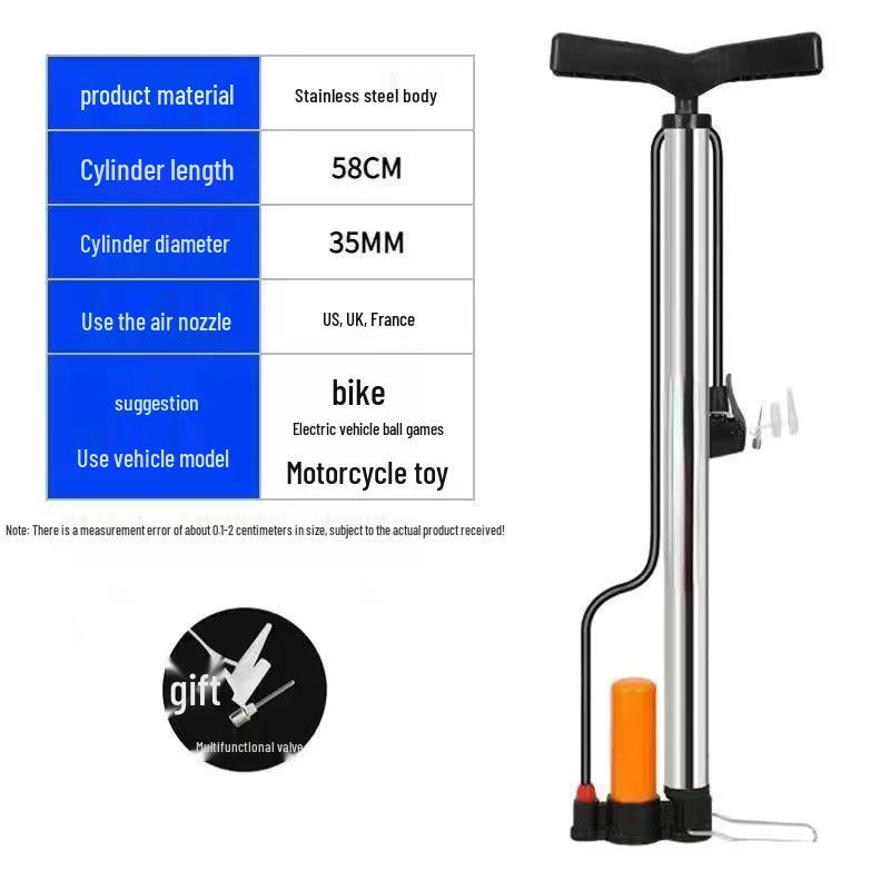 Universal High-Pressure Air Pump for Basketballs, Bicycles, Electric Cars, Motorcycles & Household Use