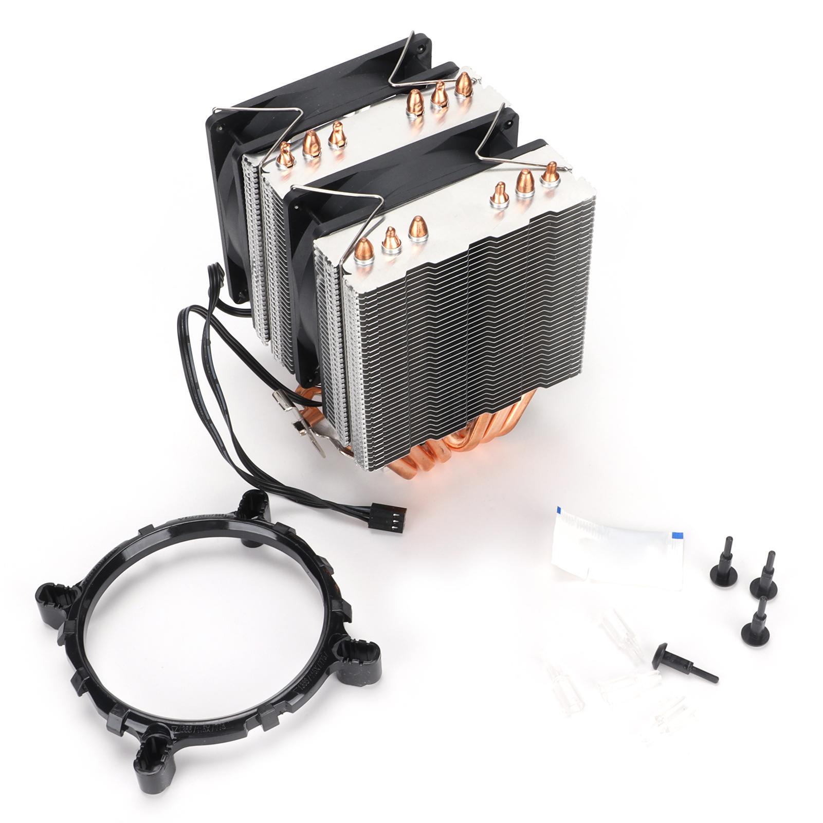 

Процессорный кулер с 6 тепловыми трубками из чистой меди и бесшумным радиатором с RGB-подсветкой для универсального настольного компьютера