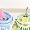 Cute Thermal Water Bottle 600ml Drinking Straw Cup Coffee Tumbler with Handle  Kitchen Supplies