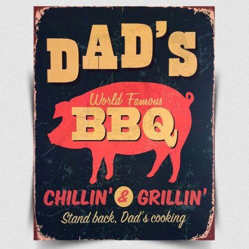 

f1DADaposS BBQ METAL SIGN WALL PLAQUE Garden Retro Vintage style print 20x30cm（7.8x11.8inch）