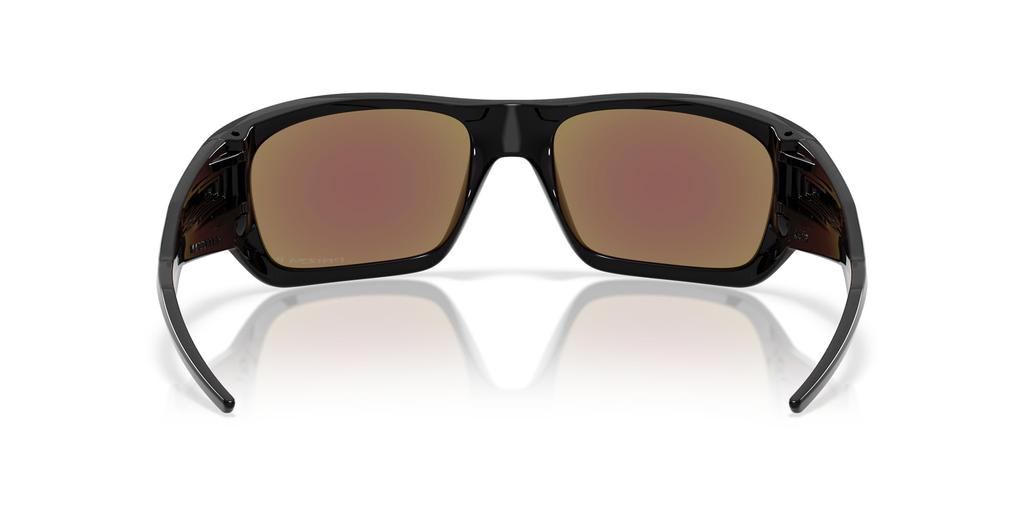 Oakley Sunglasses Frame Color Polished Lens Prizm Sapphire Polar 60mm Men's 0OO9486, (Front) Black, Color