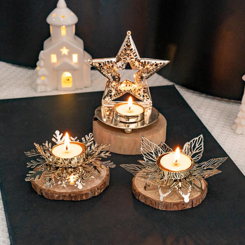 Christmas Candlestick Christmas Decorations Home Decor Elegant Classic Christmas Theme Scene Setting Various Styles
