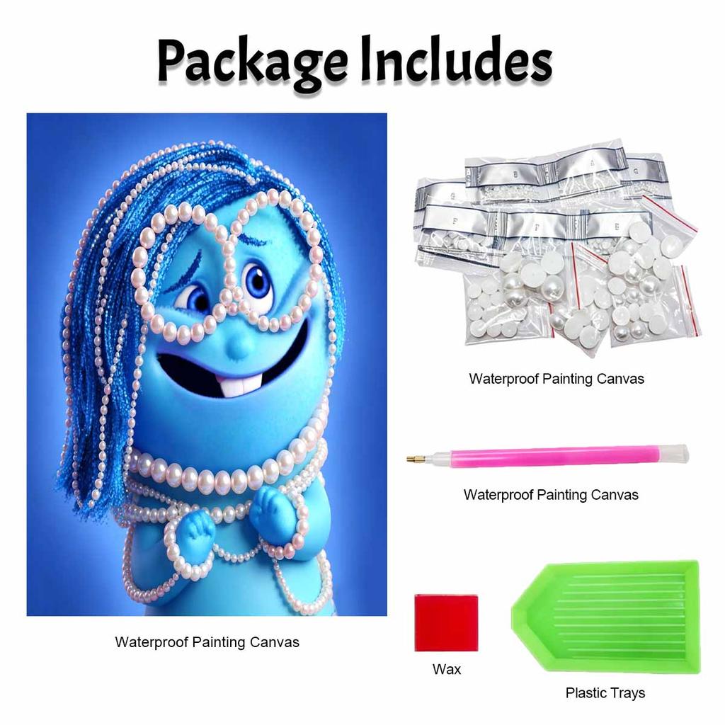 Disney Inside Out Mumu's Creations Pearl Art Kit 5D DIY Pearl Embroidery Mosaic and Cross Stitch Kit for Home Decor