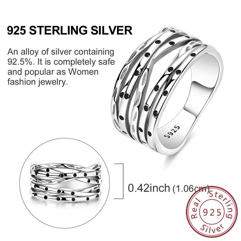 925 Silver Rings for Women Gold Shining Retro Heart Bow Star Ring Size 6 7 8 9 Wedding Anniversary Fashion Fine Jewelry