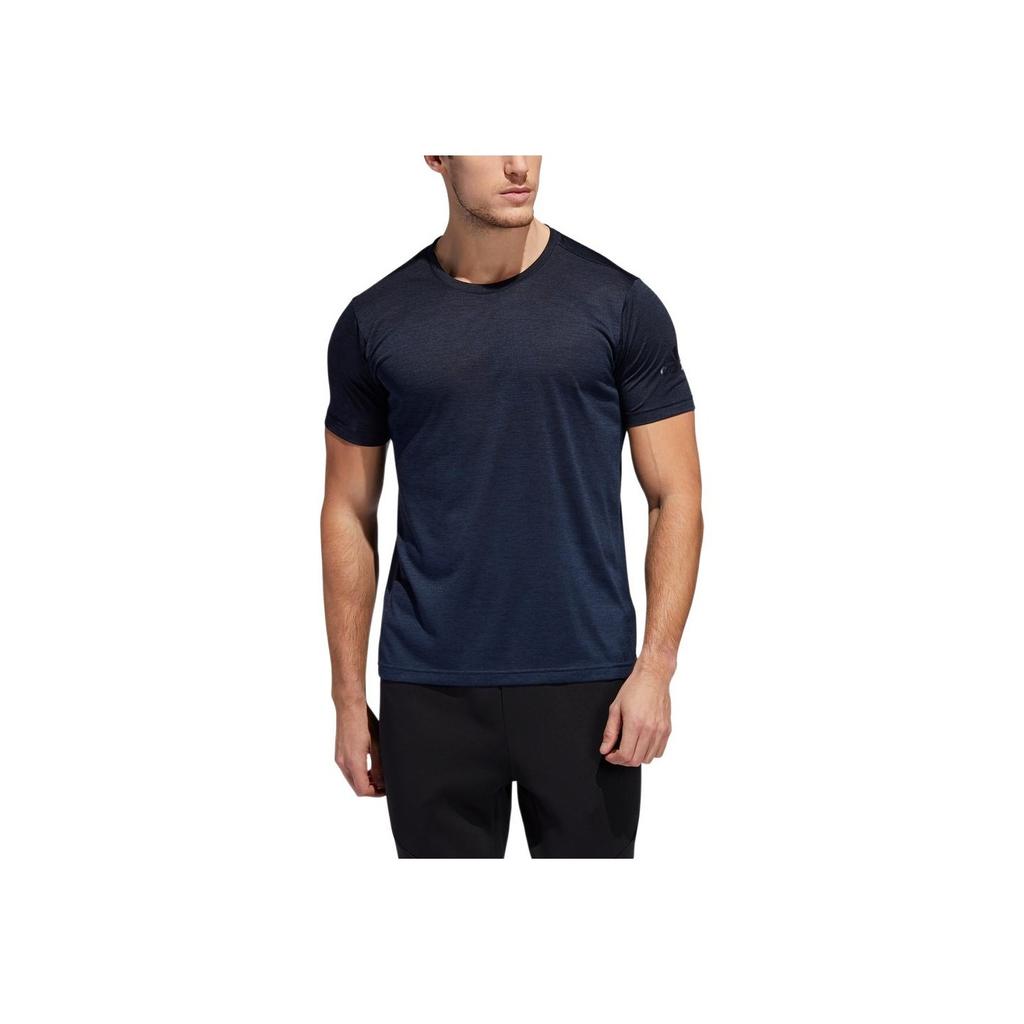 Adidas Solid Color Comfortable Sports Crew Neck Short Sleeve T-Shirt Men Tops Legendary-Ink-Blue EC1089
