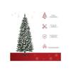 HOMCOM Sapin De Noël Artificiel, 630 Branches, 37 Pommes De Pin, Pointes Enneigées, Ignifuge, 150 Cm
